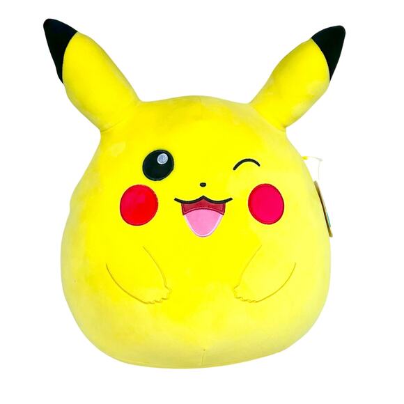Squishmallow Winking Yellow Pikachu Pokemon 20” Plush 2023 New with Tags - Picture 1 of 9